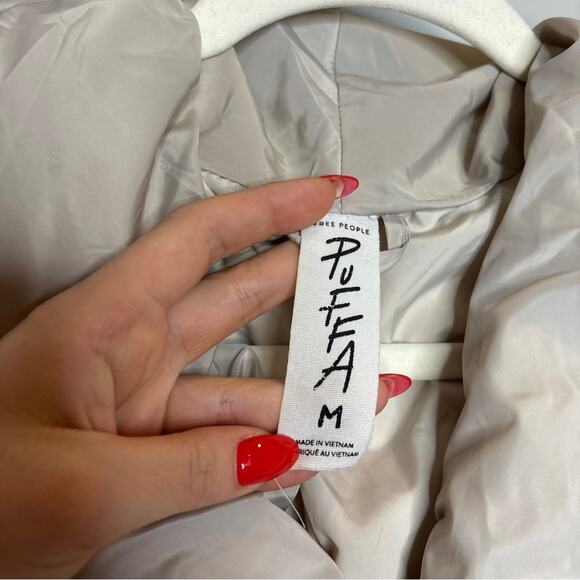 Free People Ella Puffer Coat in Mineral Dust - Picture 7 of 7